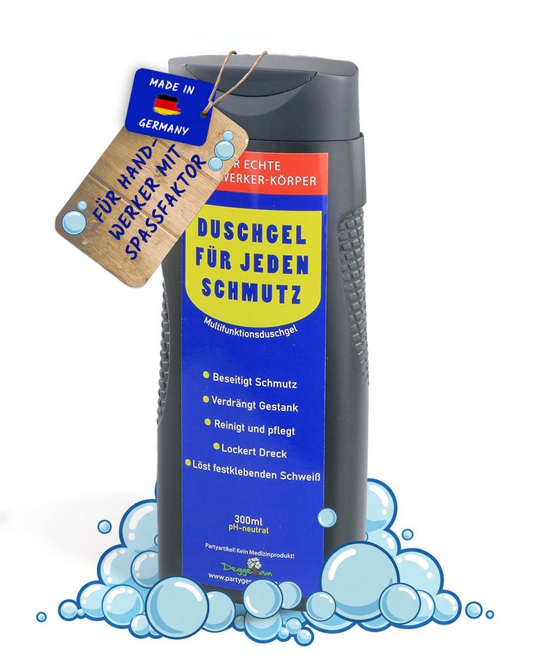 Deggelbam Duschgel Handwerker Duschgel - DAS Geschenk für jeden Mechaniker, Lustiges Männergeschenk, Geschenkidee Geburtstag Weihnachten Wichteln von Deggelbam
