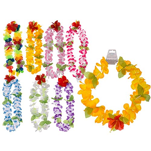 Deggelbam Hawaii Kette | Hawaiikette | Honolulu Blumenkette | Fasching, Karneval, Kostüm | 1 Stück im Lieferumfang - Farbe nicht wählbar von Deggelbam