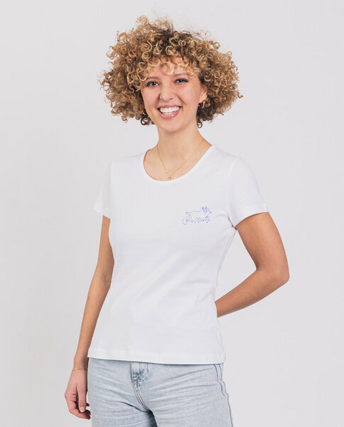 Degree Clothing Damen T-Shirt aus Bio-Baumwolle - Cat Power - weiß von Degree Clothing