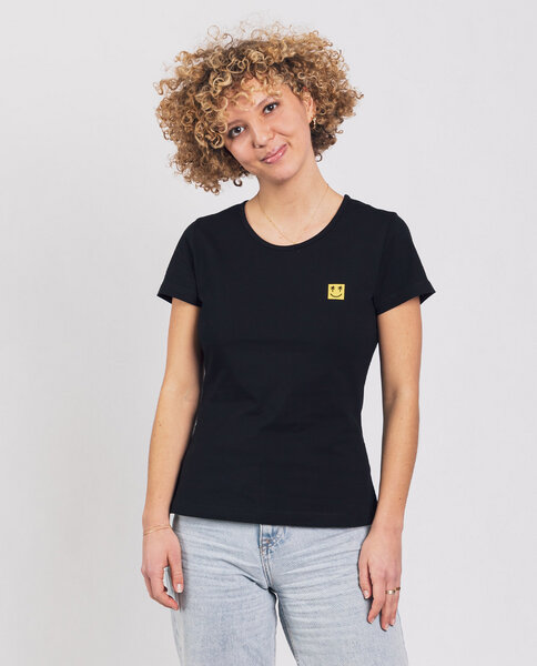 Degree Clothing Damen T-Shirt aus Bio-Baumwolle - Palm Smile - schwarz von Degree Clothing