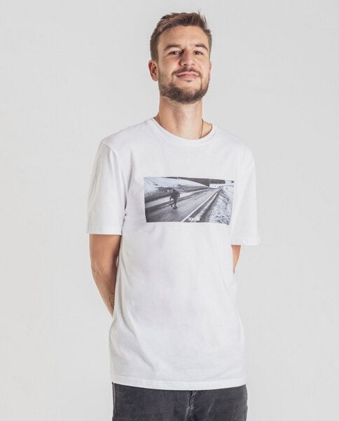 Degree Clothing Herren T-Shirt aus Bio-Baumwolle - Snow Skate - weiß von Degree Clothing