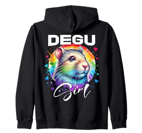 Degu Mädchen Degu Girl Strauchratte Degus Kapuzenjacke Degu Mädchen Degu Girl Strauchratte Degus Kapuzenjacke von Degu Designs Damen