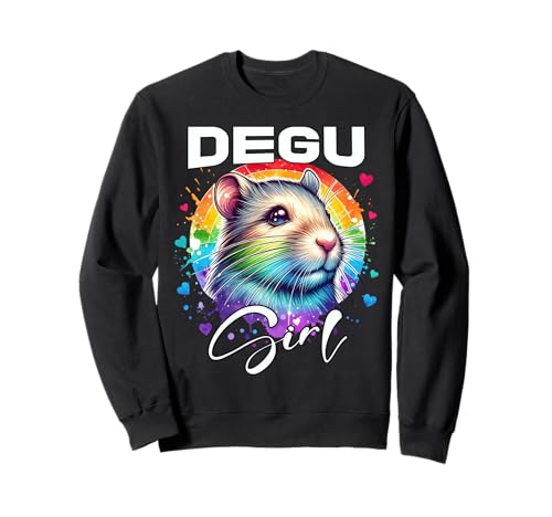 Degu Mädchen Degu Girl Strauchratte Degus Sweatshirt Degu Mädchen Degu Girl Strauchratte Degus Sweatshirt von Degu Designs Damen