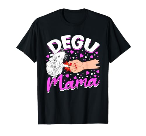 Degu Mama Süßes Strauchratte Tier Motiv Frauen Mädchen Degus T-Shirt von Degu Geschenke Deguhalter Nagetier Nager Haustier