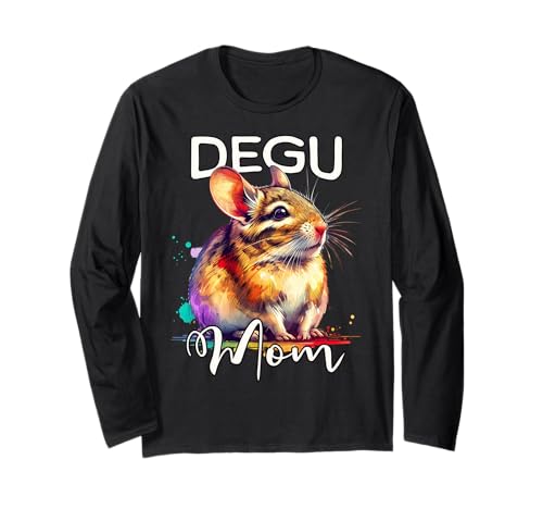 Degu Mom Degu Mama Strauchratte Langarmshirt von Degu Mama Für Damen
