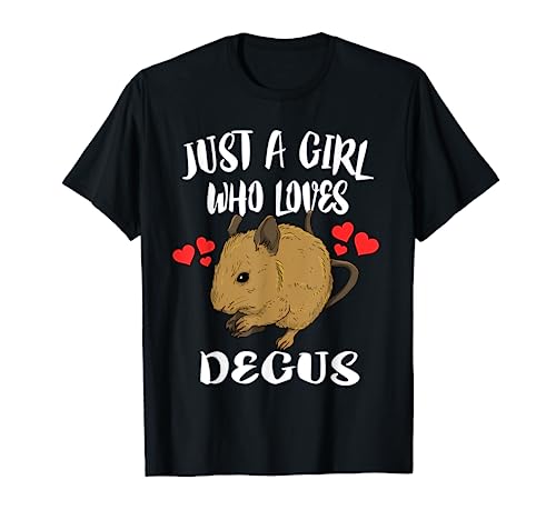 Nur ein Mädchen, das Degus Degu Pet liebt T-Shirt Nur ein Mädchen, das Degus Degu Pet liebt T-Shirt von Degu Pet