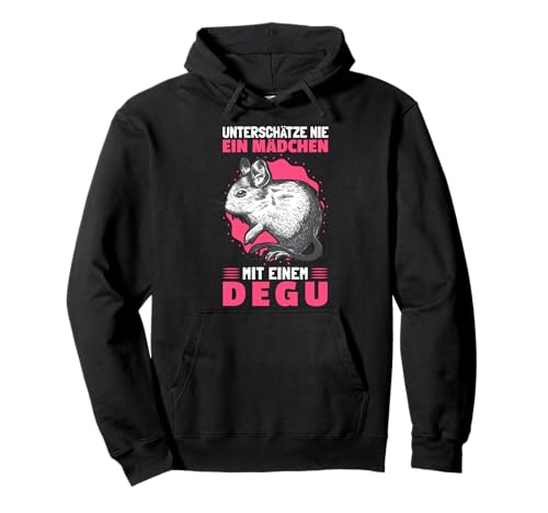 Mädchen mit Degu Nagetier Gewöhnlicher Degu Pullover Hoodie Mädchen mit Degu Nagetier Gewöhnlicher Degu Pullover Hoodie von Degu chilenisches Nagetier Sprüche
