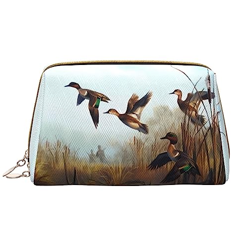 Make-up-Tasche mit großer Kapazität, Reise-Kosmetiktasche, PU-Leder, Make-up-Tasche für Frauen und Mädchen, weiß, Einheitsgröße von Dehiwi