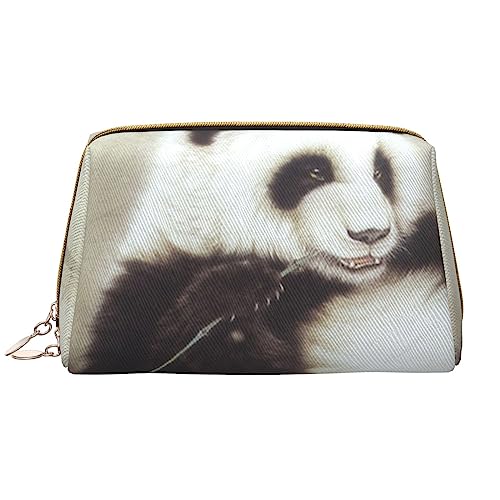 Panda-Make-up-Tasche, große Kapazität, Reise-Kosmetiktasche, PU-Leder, Make-up-Organizer Tasche für Frauen und Mädchen, weiß, Einheitsgröße von Dehiwi