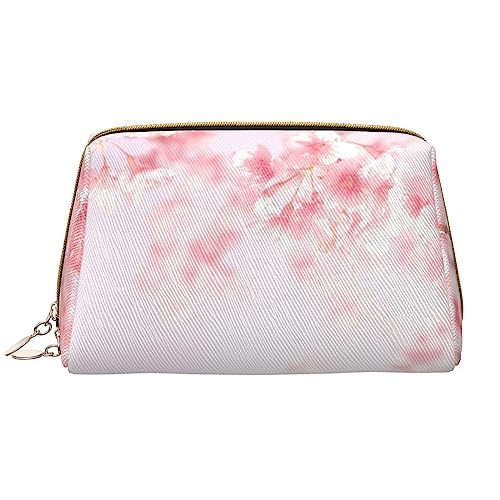 Pink Cherry Make-up-Tasche, große Kapazität, Reise-Kosmetiktasche, PU-Leder, Make-up-Organizer Tasche für Frauen und Mädchen, weiß, Einheitsgröße von Dehiwi