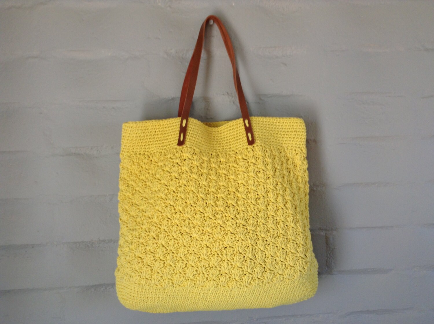 Handgemachte Gelbe Gehäkelte Tasche von DeideiStar