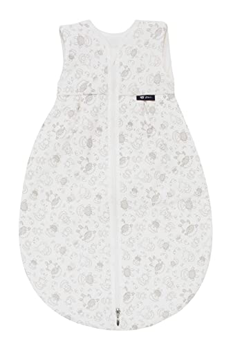 Dein Kinderland SET Alvi Kugelschlafsack Baby Mäxchen Thermo ohne Arm mit Alvi Dreiecks-Halstuch | Winterschlafsack | Baby-Schlafsack | atmungsaktiv (Schäfchen, 70cm) von Dein Kinderland