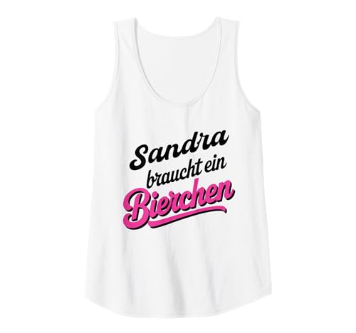 Damen Sandra braucht EIN Bierchen Lustiges Party Bier Tank Top Damen Sandra braucht EIN Bierchen Lustiges Party Bier Tank Top von Dein Name Party Outfit für deine Mädelstruppe