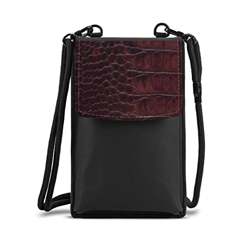 DeinDesign Handytasche zum Umhängen kompatibel mit Samsung Galaxy S23 Ultra Crossbody Bag Stoffband Umhängetasche Damen Krokodil Leder Animalprint von DeinDesign