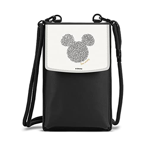 Handytasche zum Umhängen kompatibel mit Xiaomi Redmi Note 11 Crossbody Bag Stoffband Umhängetasche Damen Mickey Mouse Disney Herz von DeinDesign