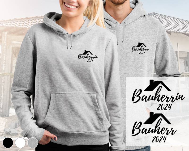 Bauherr/Bauherrin Hoodie | Hausbau Design 4 Klein Wunschfarbe Bauherr/Bauherrin Hoodie | Hausbau Design 4 Klein Wunschfarbe von DeinLieblingsteil