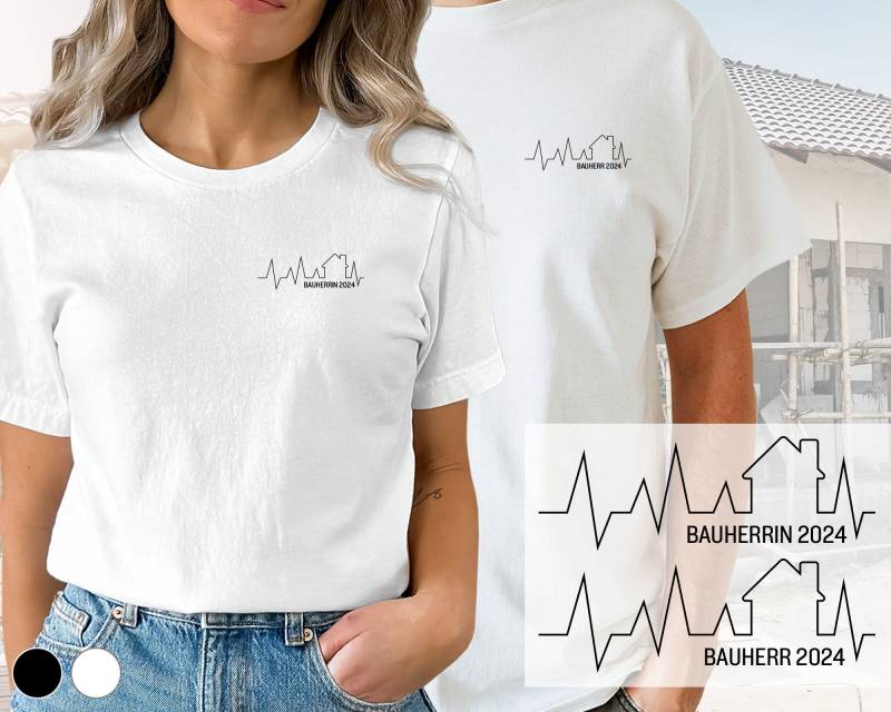 Bauherr/Bauherrin T-Shirt | Hausbau Design 7 Klein Wunschfarbe von DeinLieblingsteil
