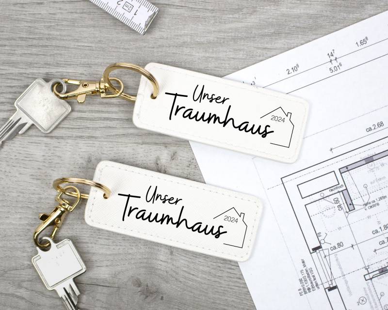 Schlüsselanhänger | Bauherr/Bauherrin Design 5 Wunschfarbe Schlüsselanhänger | Bauherr/Bauherrin Design 5 Wunschfarbe von DeinLieblingsteil