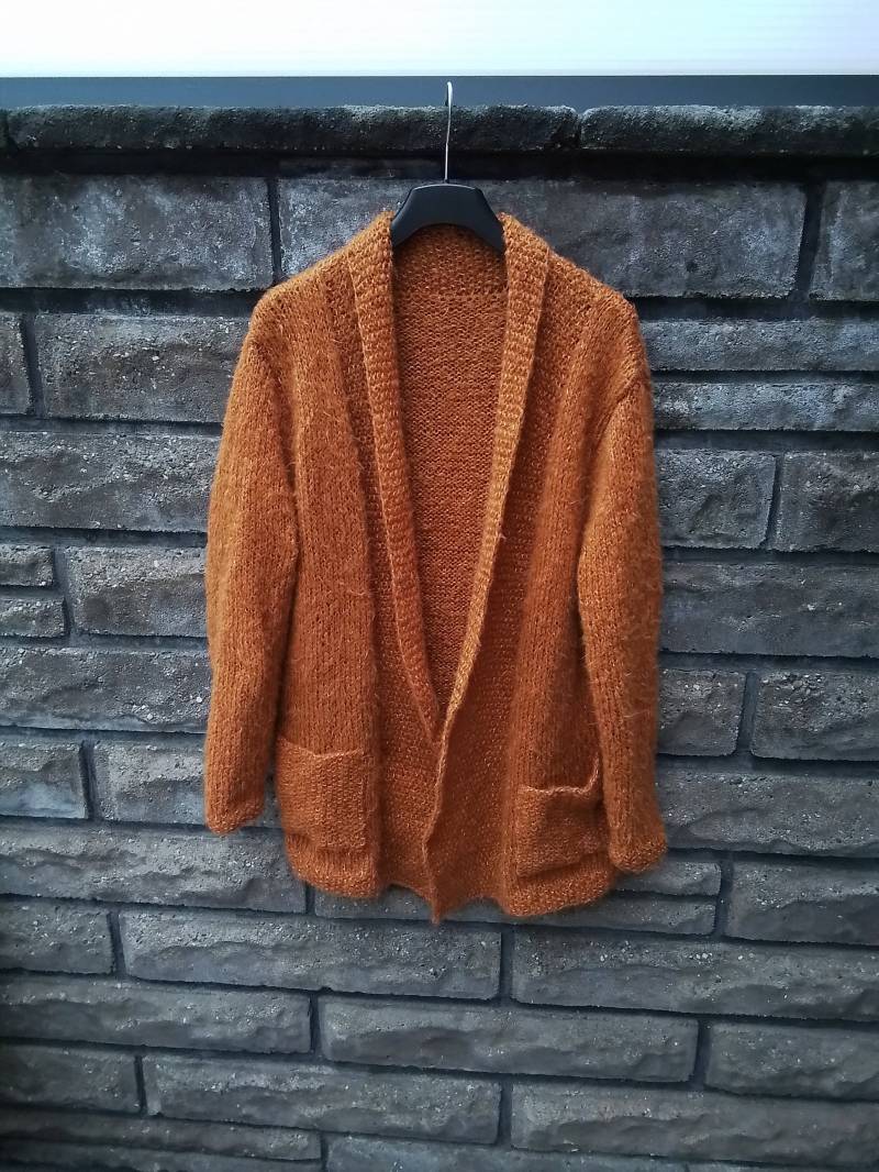 Mohair-Jacke in Kupfer Mit Taschen Mohair-Jacke in Kupfer Mit Taschen von DeinzigBaer