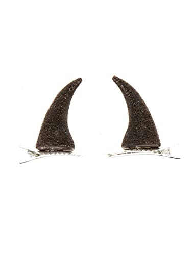 Haarklammern Teufelshörner glitzer schwarz von Deiters