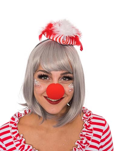 Haarreif Mini Dreispitz gestreift Damen rot/weiß von Deiters