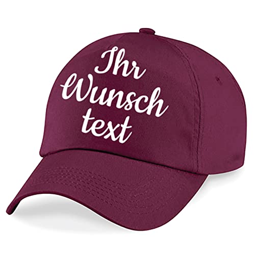 Deitert Kappe, Basecap individuell bestickbar mit Namen oder Wunschtext | über 20 Farben zur Auswahl Burgunder von Deitert