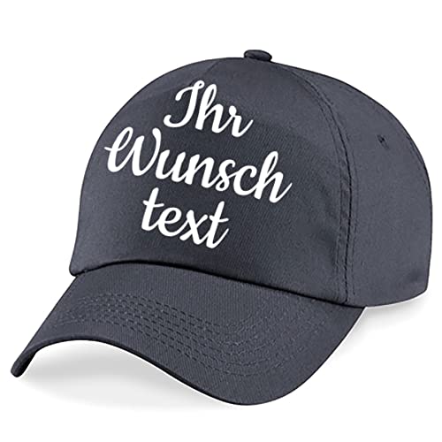 Deitert Kappe, Basecap individuell bestickbar mit Namen oder Wunschtext | über 20 Farben zur Auswahl Graphitgrau von Deitert