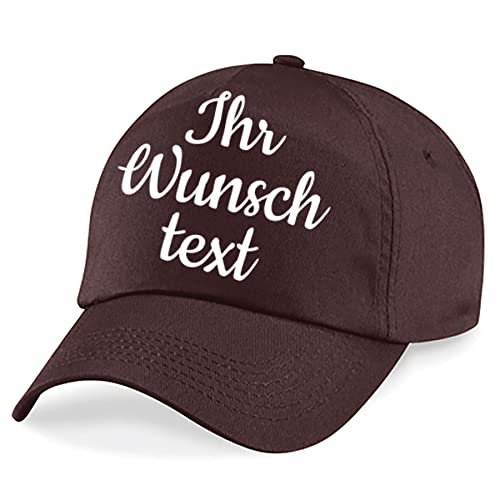 Deitert Kappe, Basecap individuell bestickbar mit Namen oder Wunschtext | über 20 Farben zur Auswahl Schokolade von Deitert