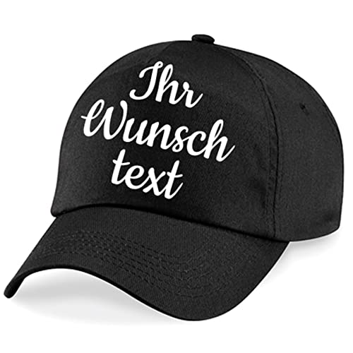 Deitert Kappe, Basecap individuell bestickbar mit Namen oder Wunschtext | über 20 Farben zur Auswahl Schwarz von Deitert