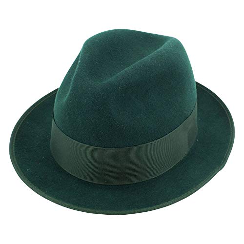 Deitert Schützenhut dunkelgrün mit schmaler Krempe 61 ohne Druckknopf von Deitert