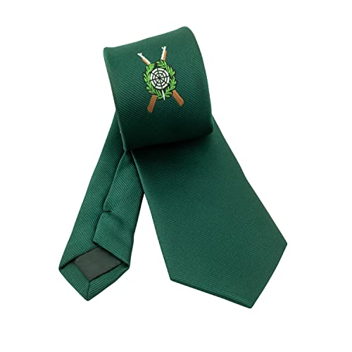 Deitert Schützenkrawatte grün für Kinder mit gewebtem Schützenmotiv - passend zum Schützenfest - Kinder Krawatte Schützenverein, Geschenk für die Uniform, 100% Polyester von Deitert