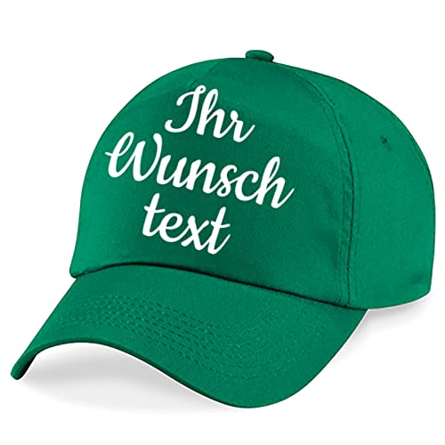 Deitert Kappe, Basecap individuell bestickbar mit Namen oder Wunschtext | über 20 Farben zur Auswahl Grün von Deitert
