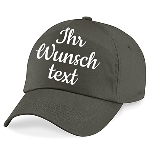 Deitert Kappe, Basecap individuell bestickbar mit Namen oder Wunschtext | über 20 Farben zur Auswahl Olivgrün von Deitert