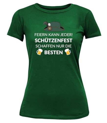 T-Shirt Feiern kann jeder - Damen XL Grün von Deitert
