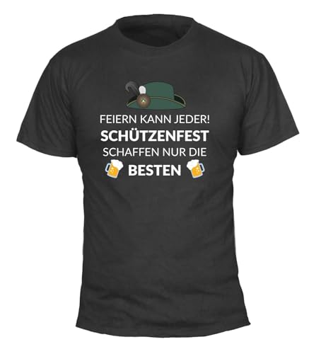 T-Shirt Feiern kann jeder - Herren XL Schwarz von Deitert