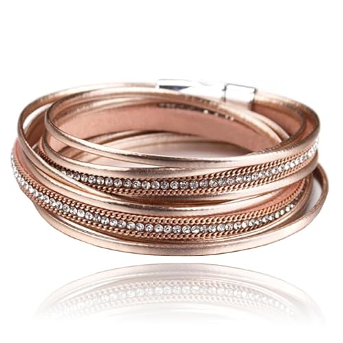 Champagnerfarbene Damen Armband mit Kristallen von Deja Jewels