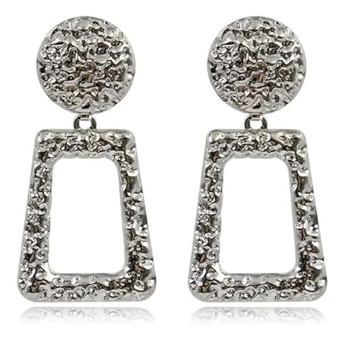 Damen Ohrringe oder Ohrringe Silber rund und rechteckig von Deja Jewels