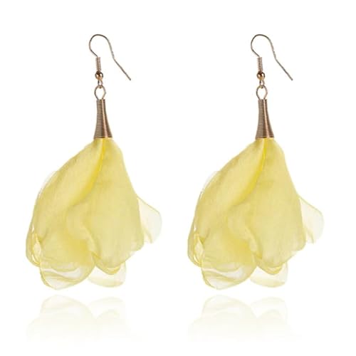 Große Quaste Ohrringe LGT JWLS - Gelb von Deja Jewels