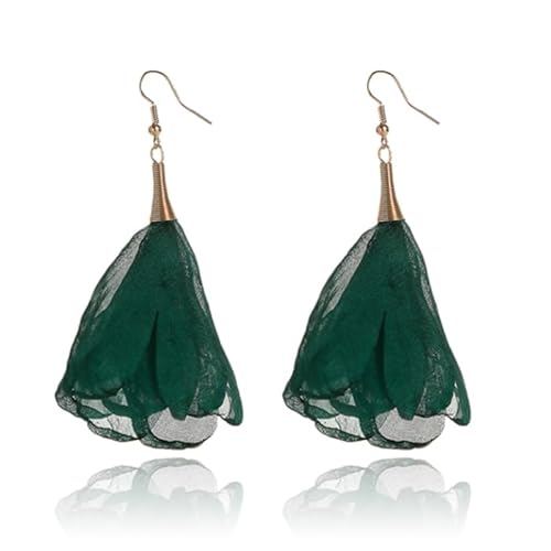 Große Quaste Ohrringe LGT JWLS - Grün von Deja Jewels