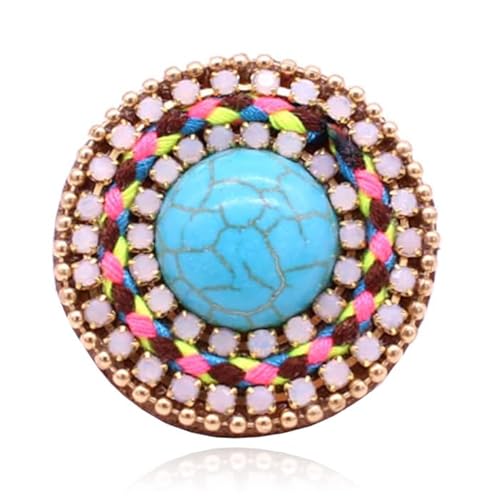 Handgefertigte verstellbare Ibiza Ring Multicolor mit türkisfarbenem Leder und Seil von Deja Jewels