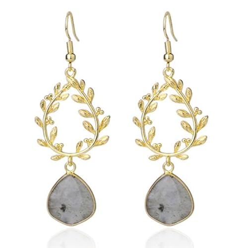 Laurelkranz Ohrringe Deja Jewels - Gold und Labradorit von Deja Jewels