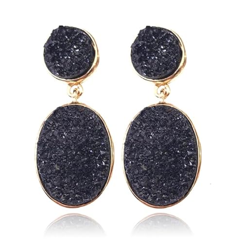 Ovale Deja Ohrringe - Schwarz von Deja Jewels