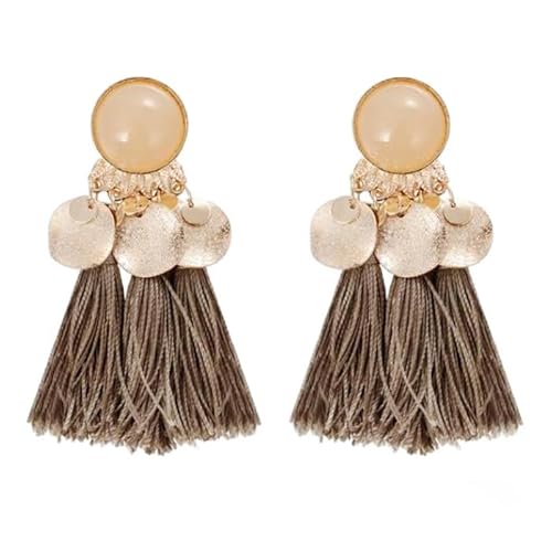 Quaste Ohrringe mit elegantem Stein von Deja Jewels, One Size, Metall, Kein Edelstein von Deja Jewels