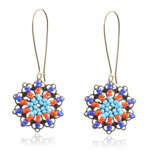 Runde Multicolor Damen Ohrringe Ohrringe mit Perlen von Deja Jewels