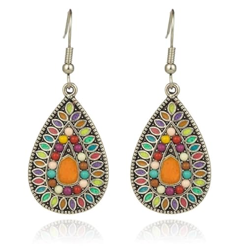 Tropfenförmige Bohemian Multicolor Damen Ohrringe Deja von Deja Jewels