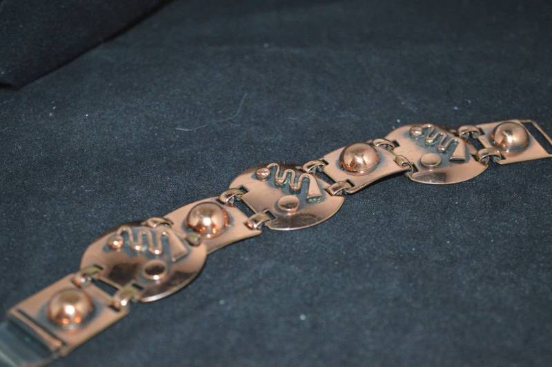 Kupfer Armband/Modernist Abstrakt 1960 Schmuck Vintage von DejaVuDeco