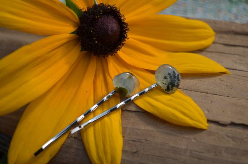 Prehnit Haarnadeln | Menge Von 2 von DejaVuDesignz2