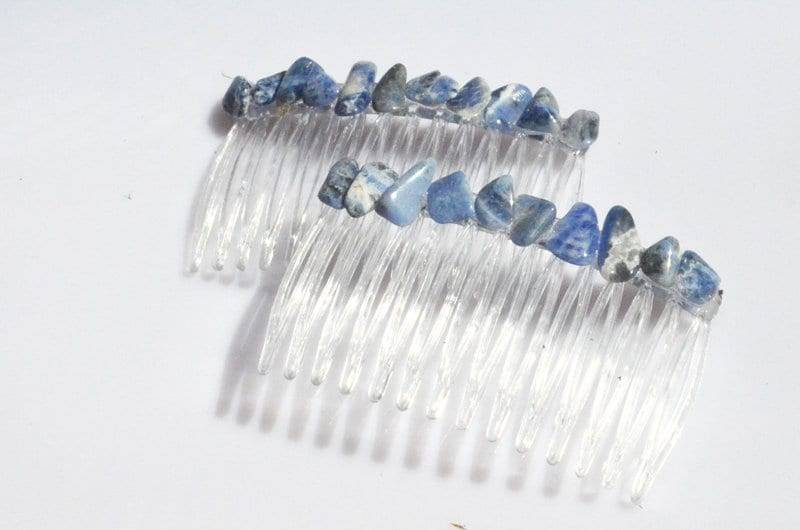 Sodalith Haarkämme | Menge Von 2 von DejaVuDesignz2