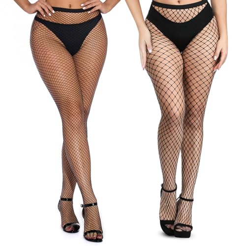 Dejicuk 2 Paar Netzstrumpfhose Schwarz, Damen Fishnet Stockings Strümpfe Strumpfhosen Netzstrümpfe Elastic Aushöhlen Strumpfwaren Leggings Lange Socken Netz Leggings Netzstrumpfhose Fest Dejicuk 2 Paar Netzstrumpfhose Schwarz, Damen Fishnet Stockings Strümpfe Strumpfhosen Netzstrümpfe Elastic Aushöhlen Strumpfwaren Leggings Lange Socken Netz Leggings Netzstrumpfhose Fest von Dejicuk