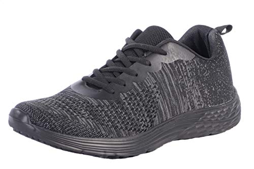 Dek, T684 Herren Shark Textil Mesh Superlight Sneaker Jogger, schwarz grau, 44 EU von Dek